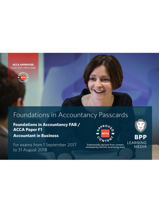 Title details for FIA Foundations of Accountant in Business FAB (ACCA F1): Passcards by BPP Learning Media - Wait list